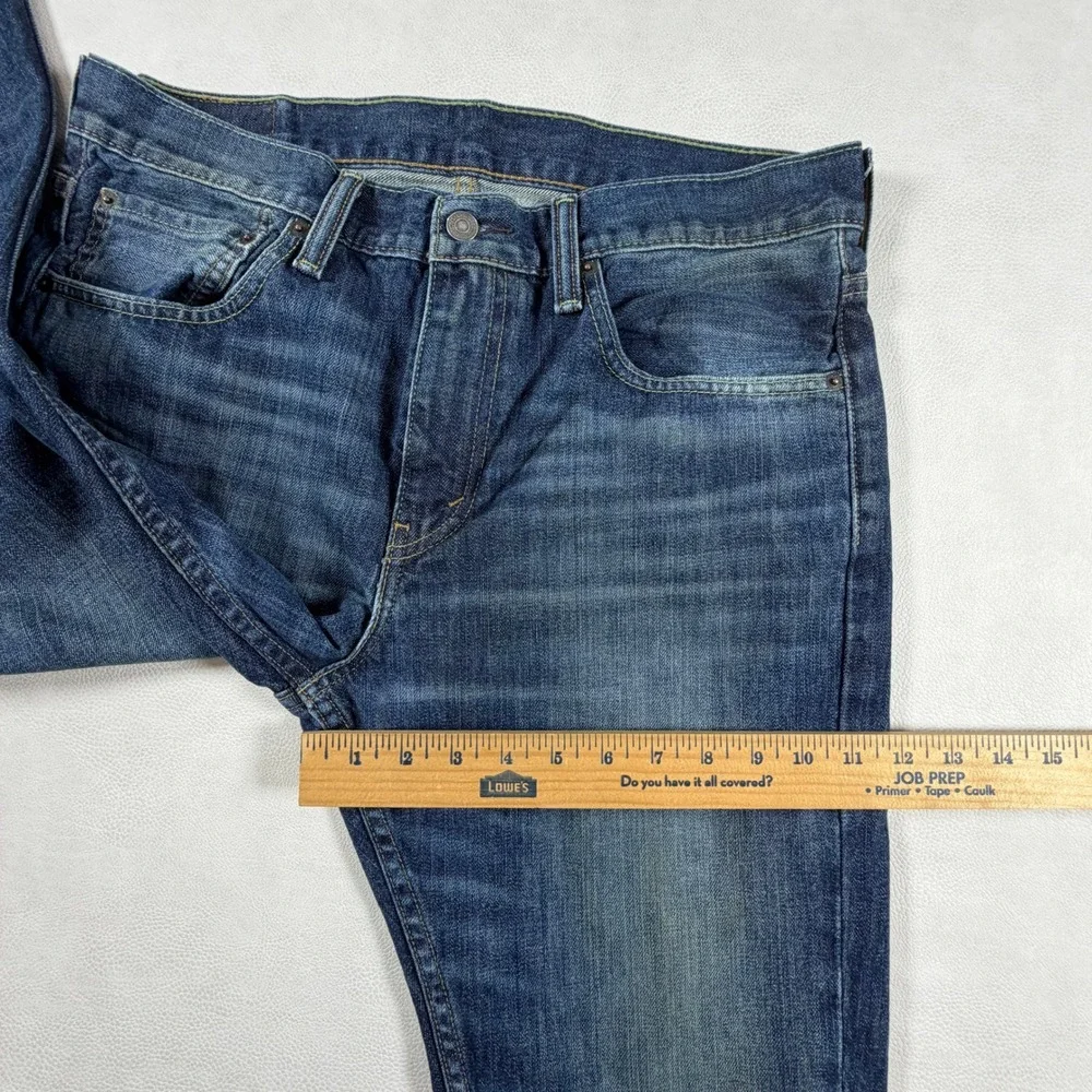 Levis 527 Slim Bootcut Mens Jeans 34x30 Medium Wash Blue Denim Western Fade